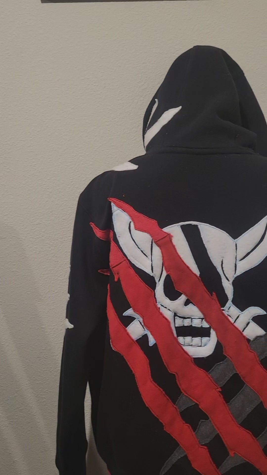 Upcycled pirate anime hoodie