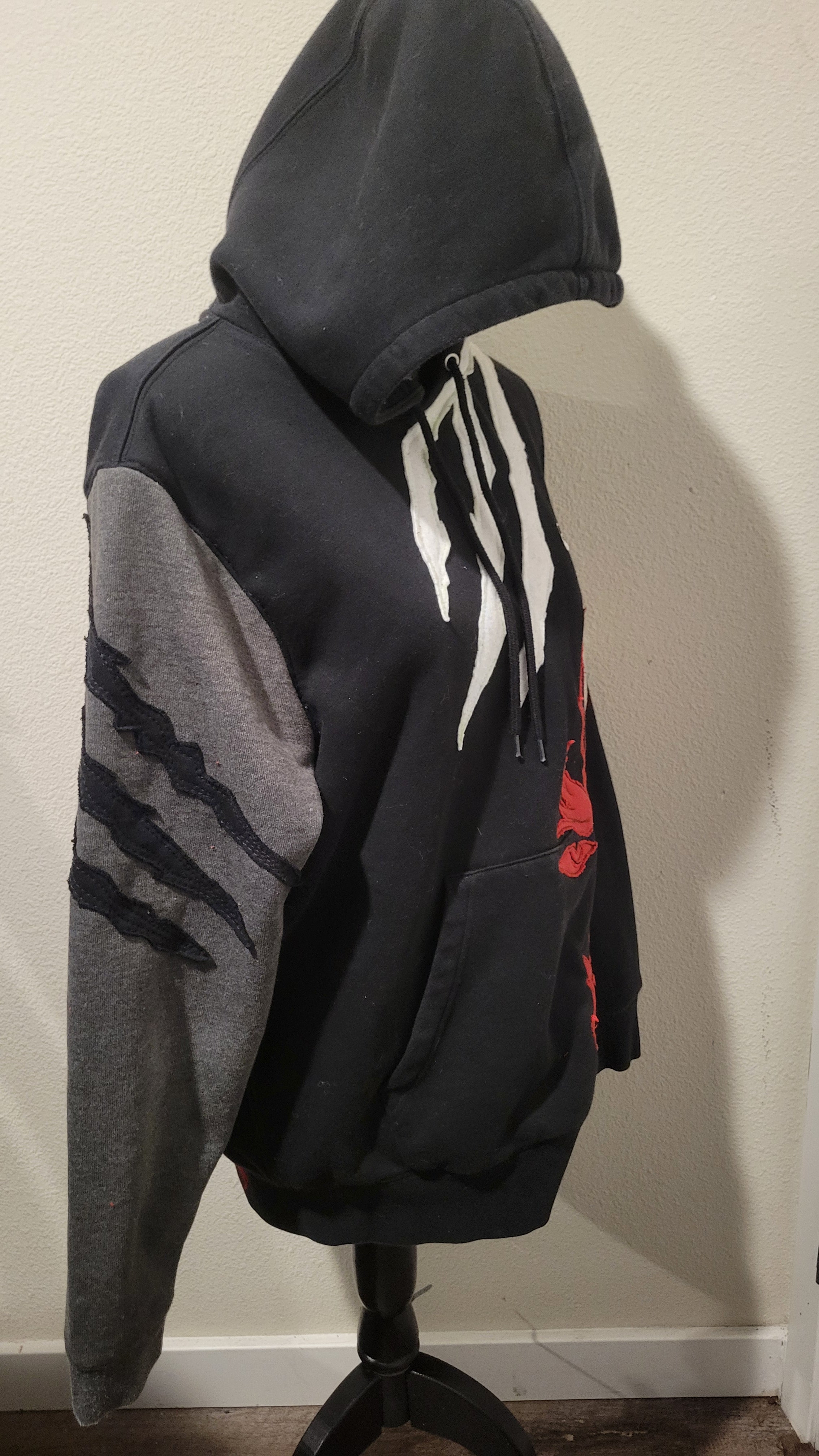 Upcycled pirate anime hoodie
