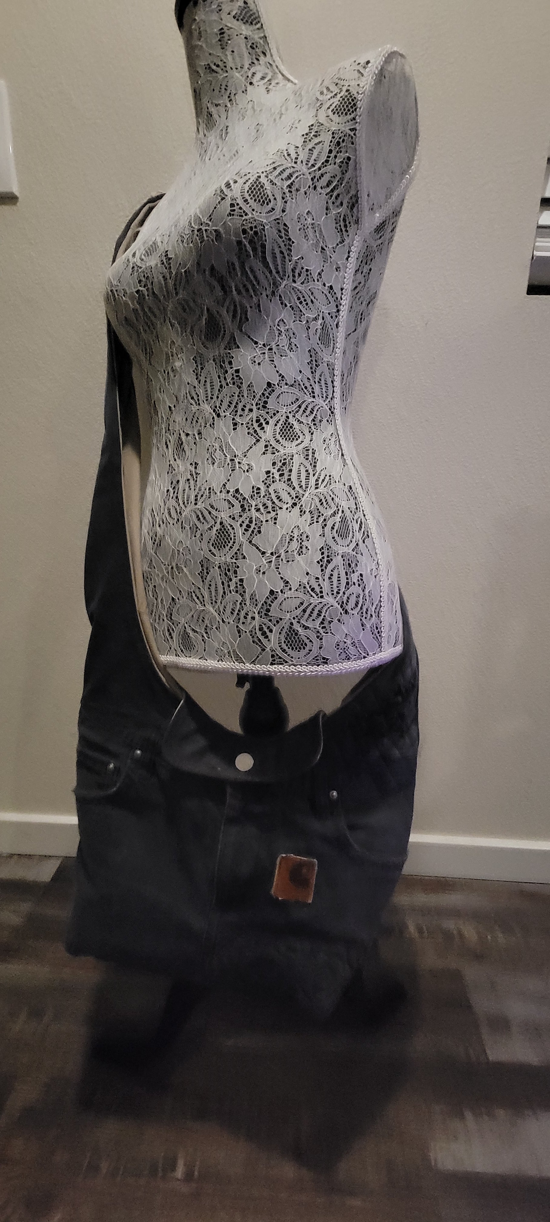Upcycled hobo bag LOTS of pockets