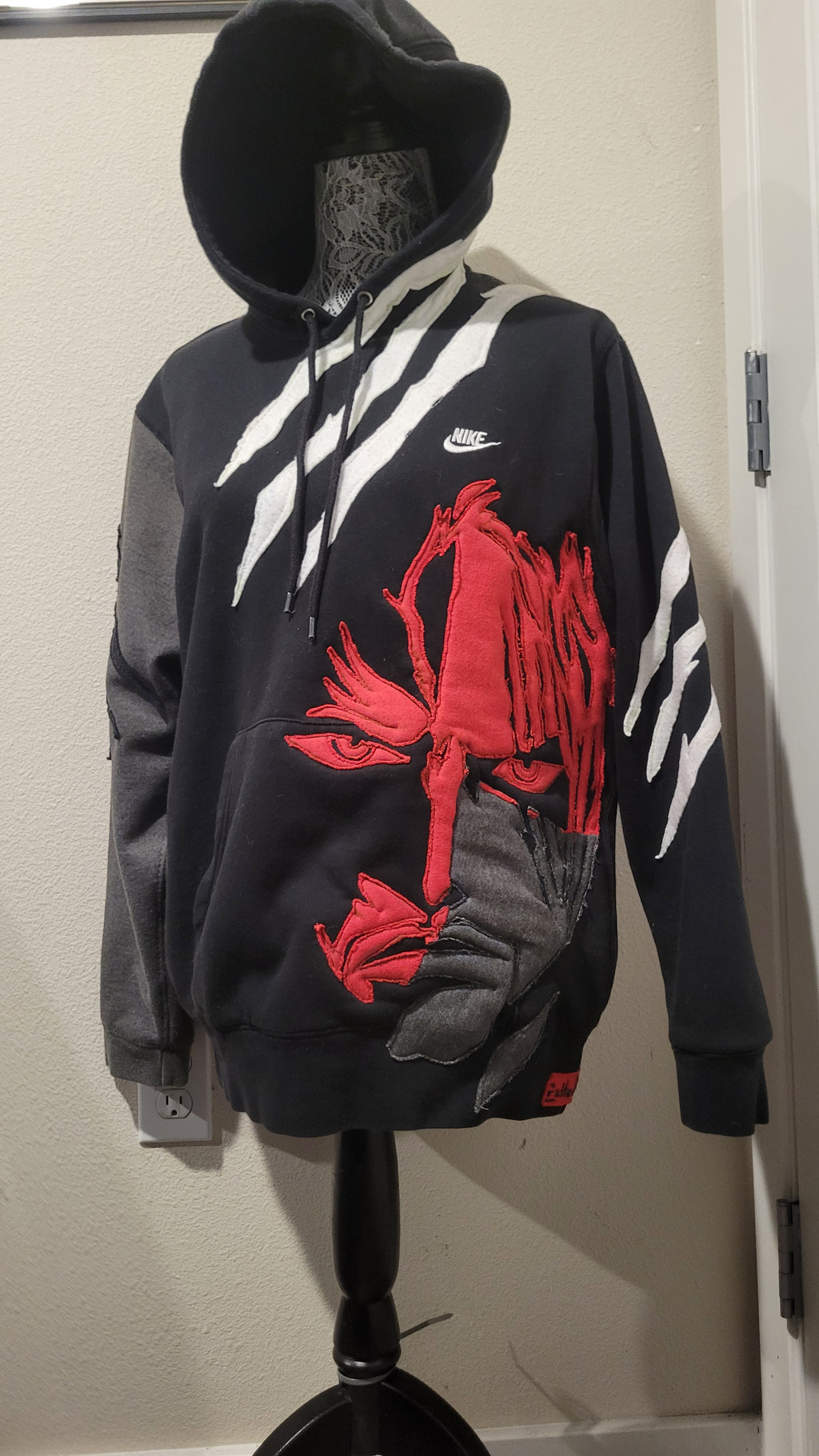 Upcycled pirate anime hoodie